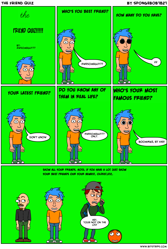 the friend quiz
