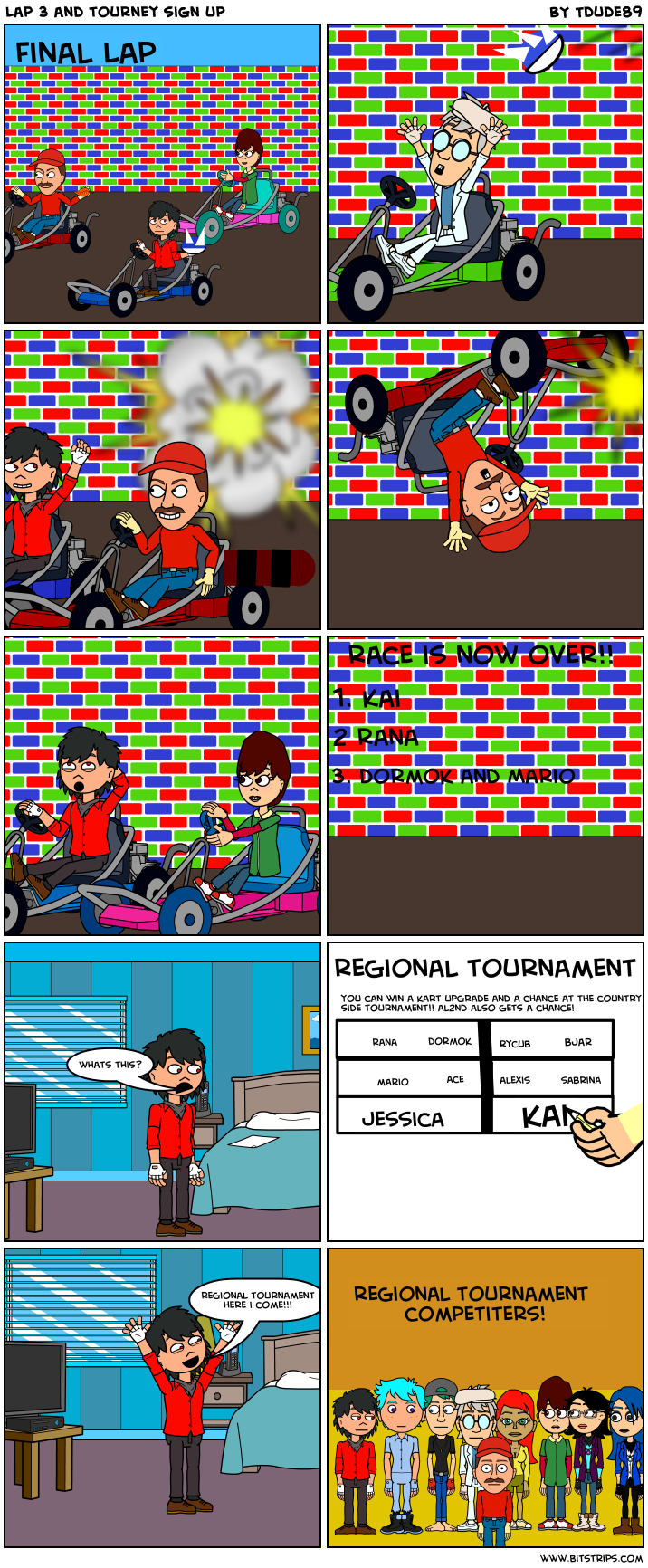 Lap 3 and tourney sign up