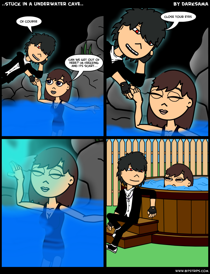 ..Stuck in a underwater cave..