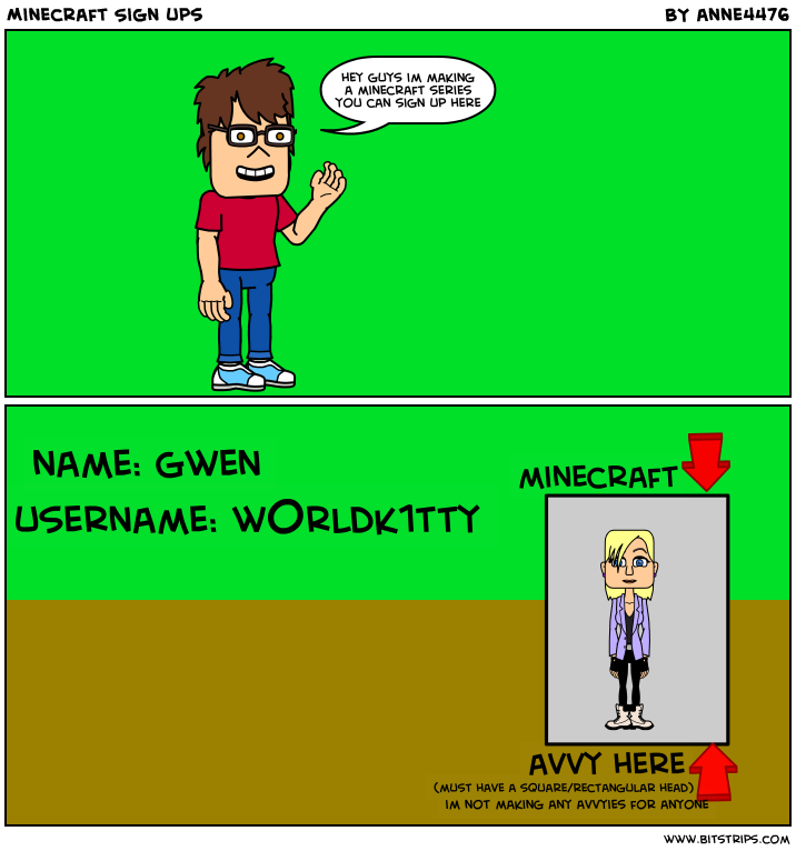 Minecraft Sign ups