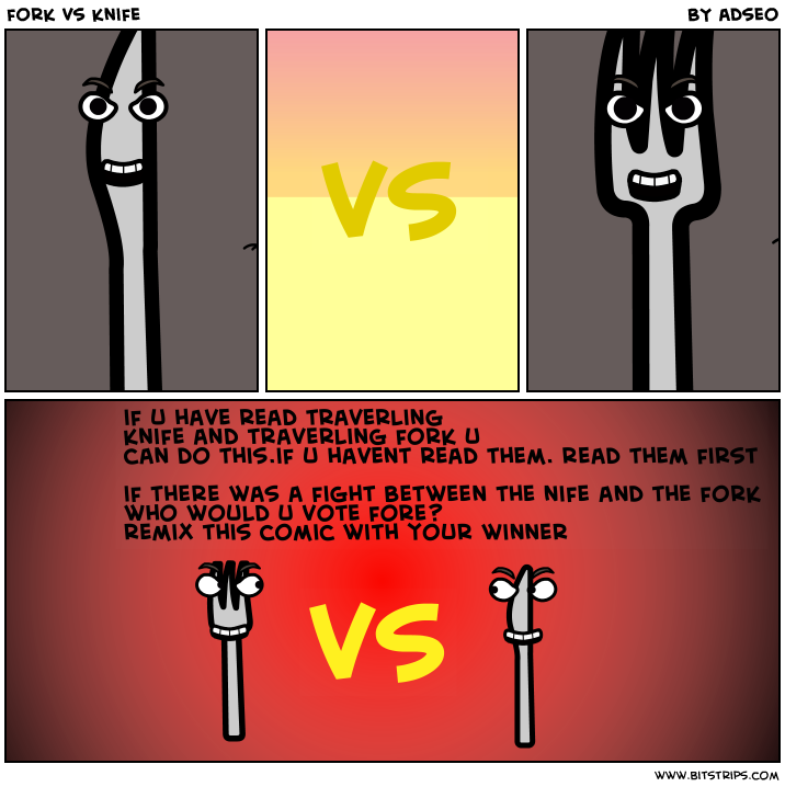 fork vs knife Bitstrips