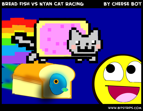 Bread Fish Vs Nyan Cat Racing
