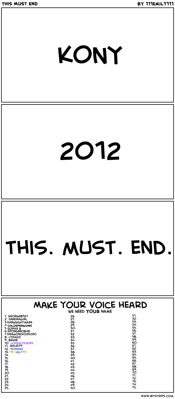 This Must End