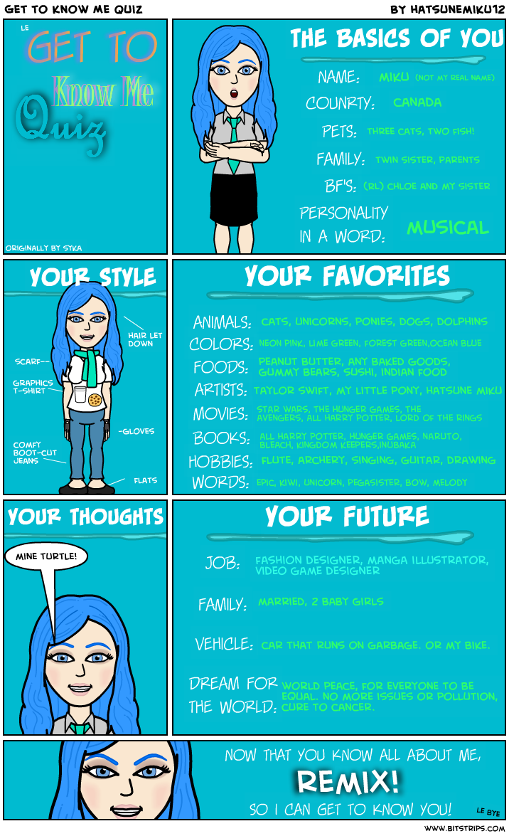 Get To Know Me Quiz Bitstrips