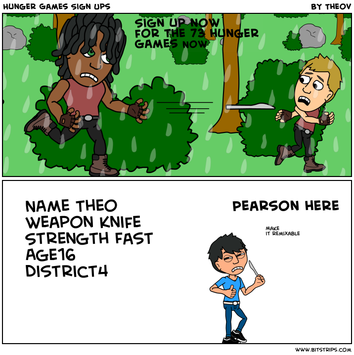 Hunger Games Sign Ups