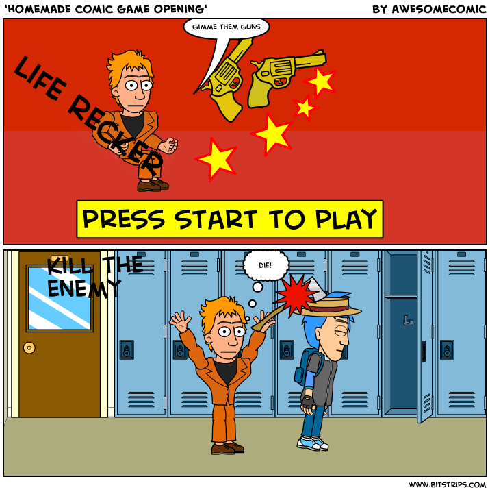 'homemade comic game opening'