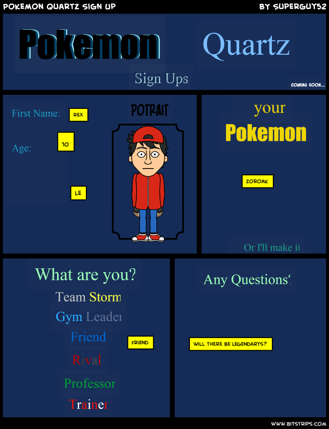 Pokemon Quartz Sign Up