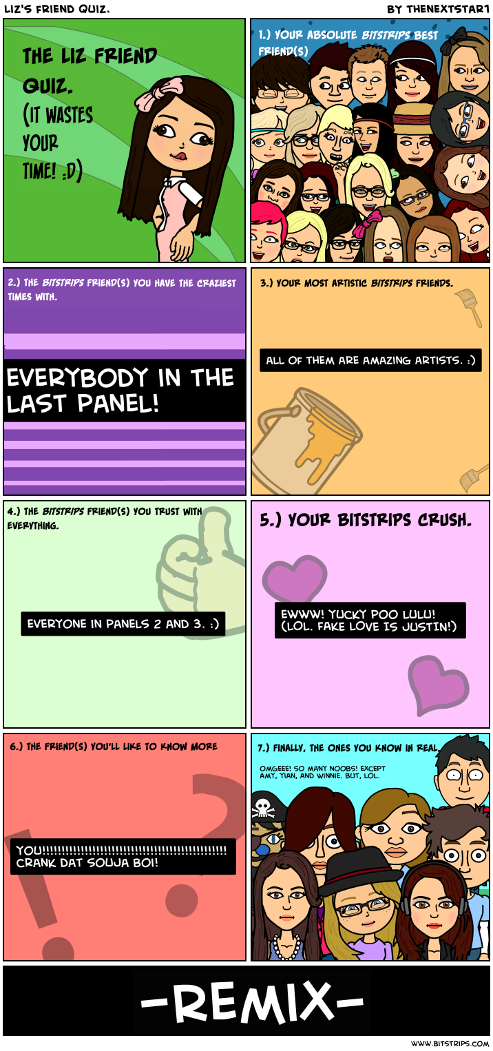 Liz's friend quiz.