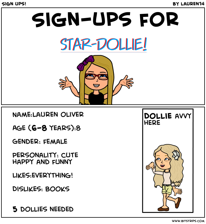 Sign ups!
