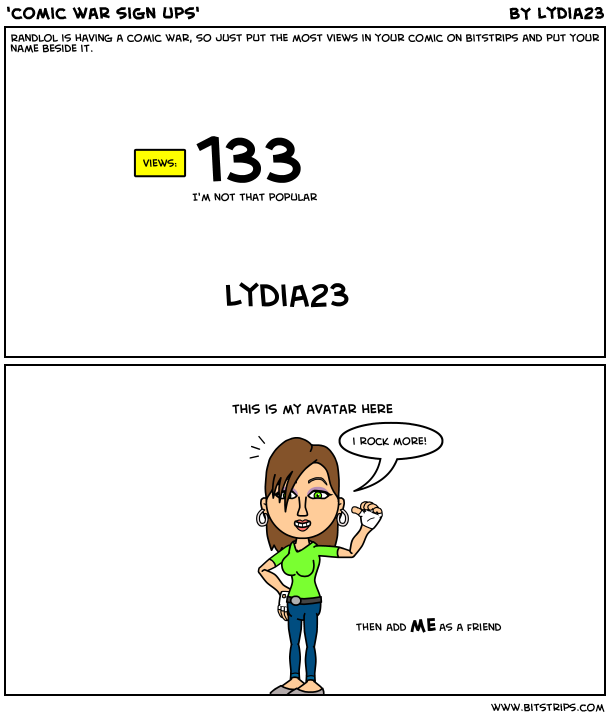 'comic war sign ups'