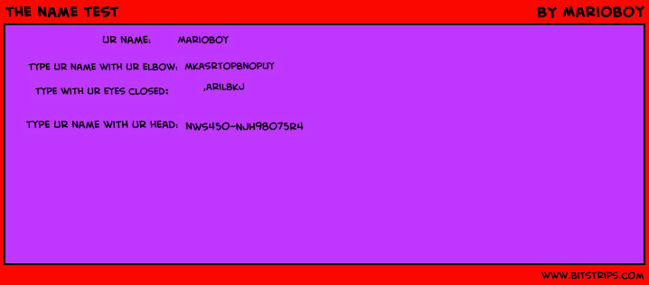 the name test