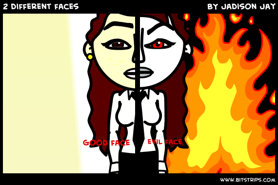 2 different faces 
