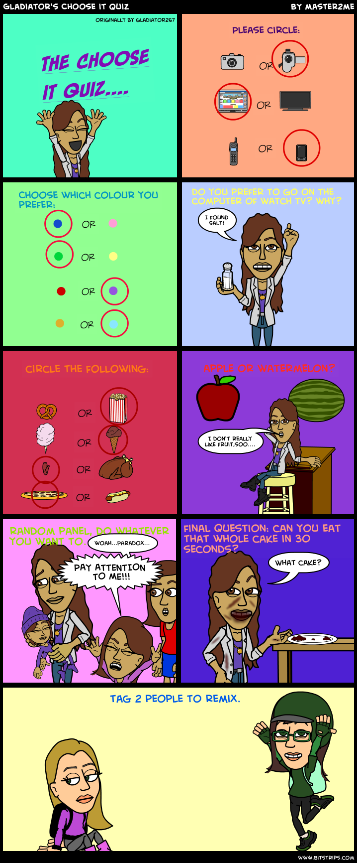 Gladiator's Choose it Quiz