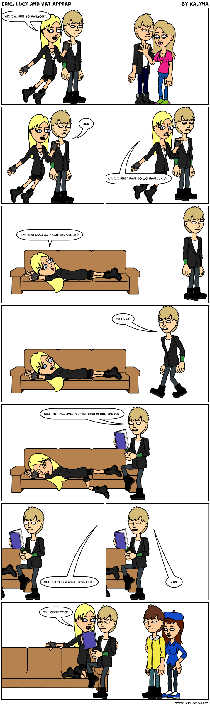 Eric, Lucy and Kat appear.