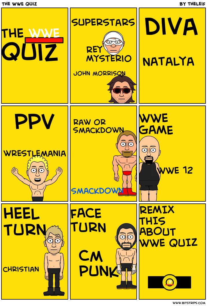 The WWE Quiz Bitstrips