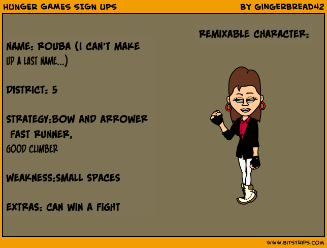 HUNGER GAMES SIGN UPS