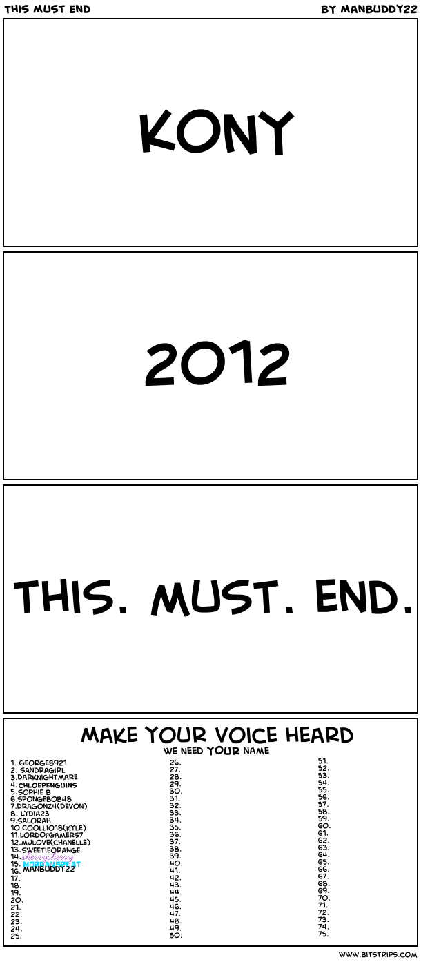 This Must End