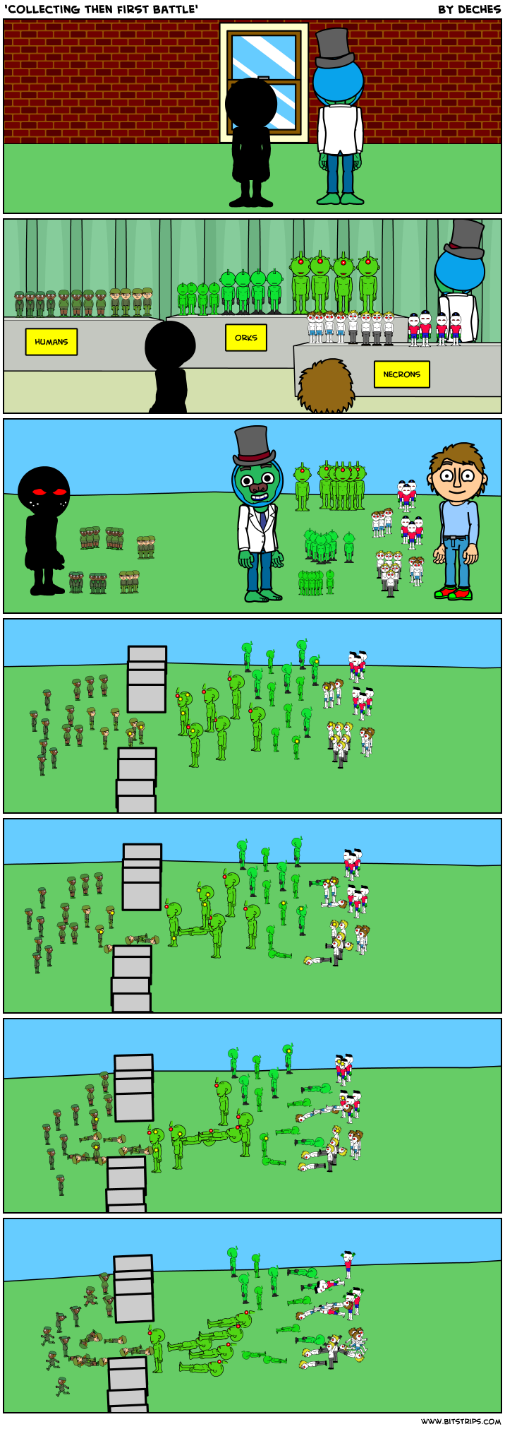 'Collecting then first battle'