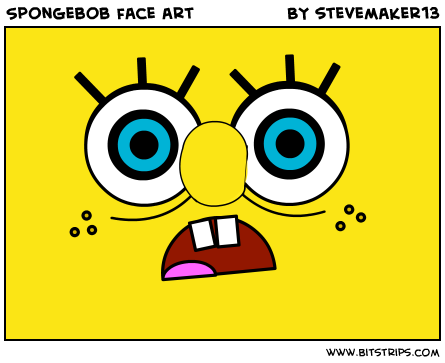 Spongebob face art