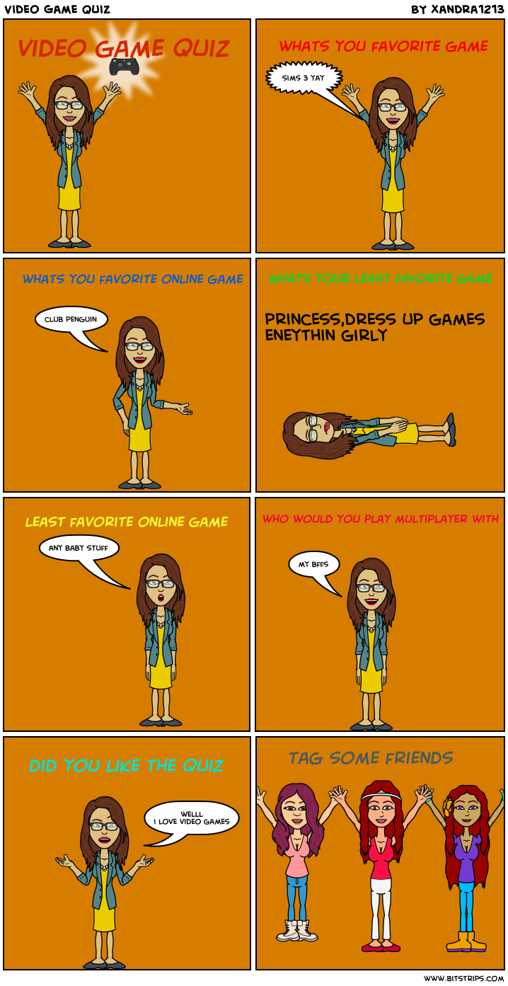 Video Game Quiz Bitstrips
