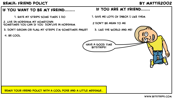  Remix: friend policy