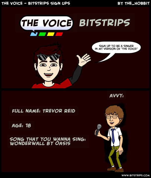 The Voice - Bitstrips Sign Ups