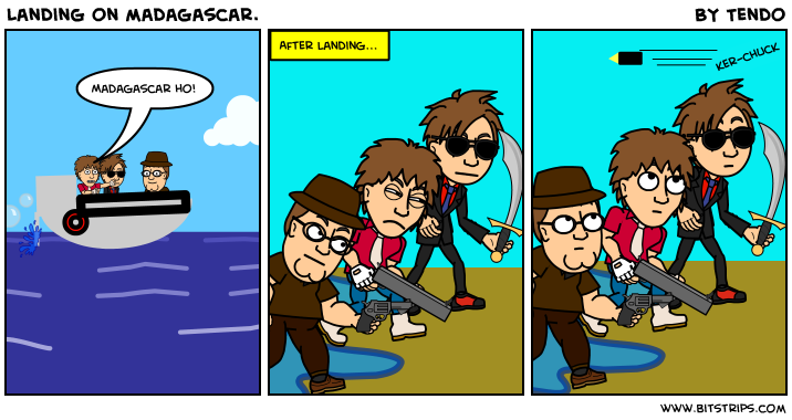 Landing on madagascar.