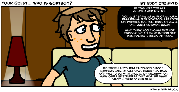 your quest... who is goatboy?