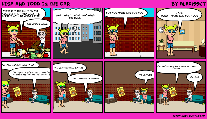 LISA AND TODD IN THE CAR