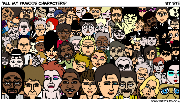 famous characters doodle