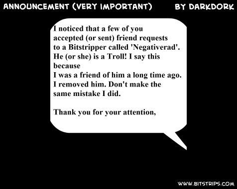 Announcement (very important)