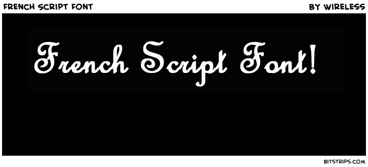 French Script Font