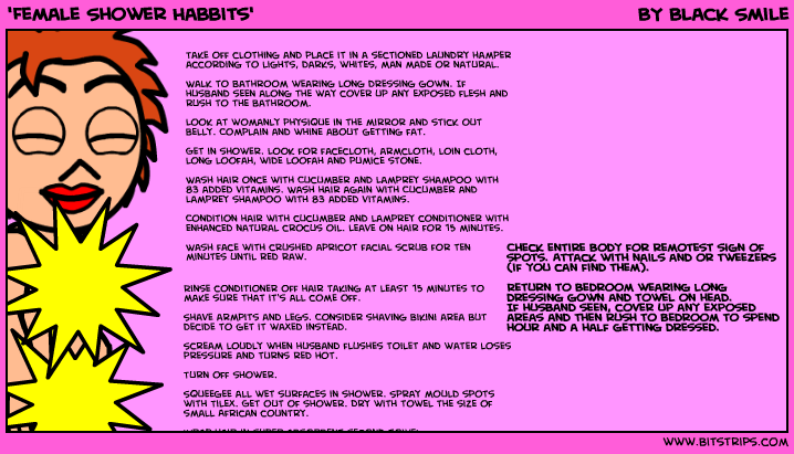 'Female Shower Habbits'