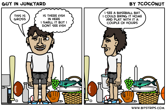 guy in junkyard