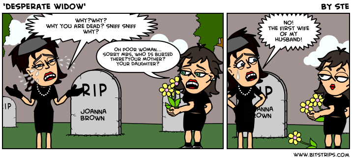 'desperate widow'