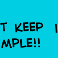 Theme of the Day: SIMPLE