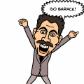 Everybody dances for Barack