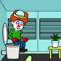 'clown's bathroom'