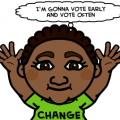 'Baby Joe puts in his vote'