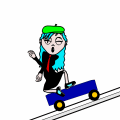i love to skateboard!