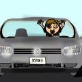 'Outta My Way! in my car here'