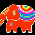 Happy elephant