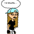 walking with proud 