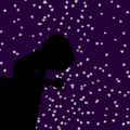 On the cliff at midnight