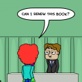 Renewing a library book