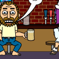 At the bar