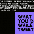 While I was Tweeting ...