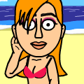 'Pink and Black Bikini'