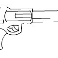 line art gun