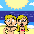 Beach couple